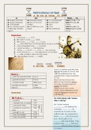 English Worksheet: PREPOSITIONS OF TIME