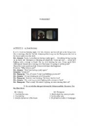 English Worksheet: past tense continuous