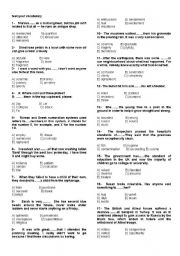 English worksheet: test