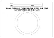 English worksheet: the plate