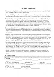 English Worksheet: All about honey bee