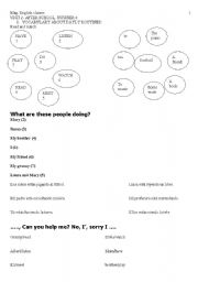 English worksheet: what are you doing?