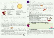 English Worksheet: FOOD AND MOOD reading comprehension