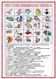 English Worksheet: Test your English-PastTenses 2