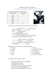 English Worksheet: I drove all night, by Celine Dion