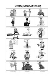 English Worksheet: jobs