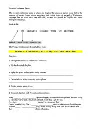 English worksheet: Present Continuous