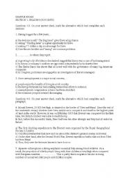 English Worksheet: Sampleprofiencytest