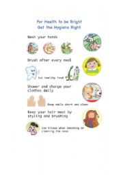 English Worksheet: Hygiene