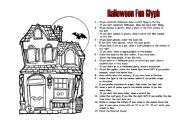 English Worksheet: Halloween Glyph