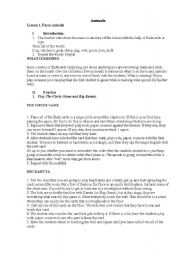English Worksheet: animals