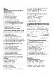 English worksheet: test