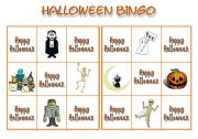 English Worksheet: Halloween bingo 1