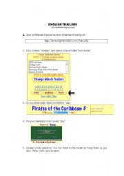 English Worksheet: Movie Trailers