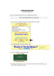 English worksheet: Movie Trailers