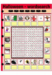 Halloween wordsearch