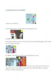 English Worksheet: Jack O Lantern legend