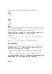 English Worksheet: Antigone literary elements