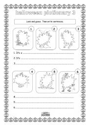 English Worksheet: HALLOWEEN PICTIONARY 3/3