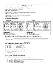 English Worksheet: Verb have got