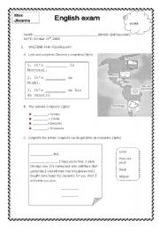 English Worksheet: Test weather, letter, seasons, Past simple