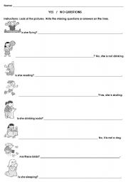 English Worksheet: Yes/No questions