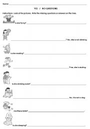 English worksheet: Yes/No questions