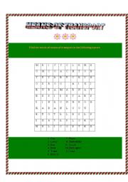 English Worksheet: Means of transport- word search