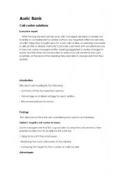 English Worksheet: bussiness report example