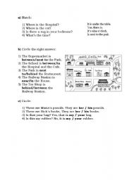 English Worksheet: First Children Exam