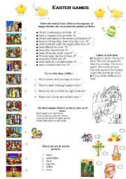 English Worksheet: easter games