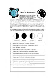 English Worksheet: Phases of the moon