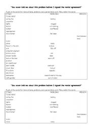 English worksheet: house complaining