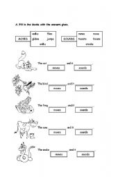 English worksheet: Animals