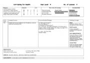 English Worksheet: Health Unit - Healthy Eating