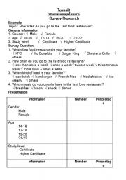 English Worksheet: survey questionnaire