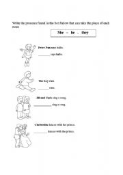 English worksheet: pronouns worksheet
