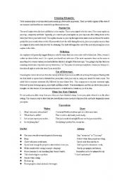 English Worksheet: dinning etiquette