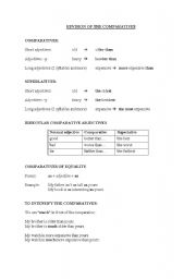 English worksheet: Comparatives and superlatives revision