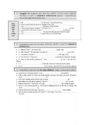 English Worksheet: Modals and Perfect Modals