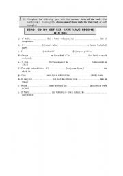 English worksheet: 1st, 2nd and 3rd conditional exercises