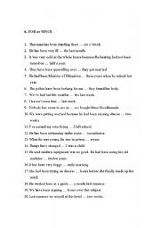 English Worksheet: Since and For