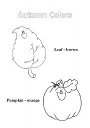 English Worksheet: Autumn colors