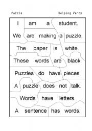helping verb puzzel