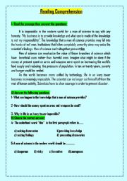 English Worksheet: Two samples of reading comprehension