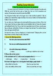 English Worksheet: Two reading COMPREHENSION  passages (2)