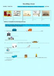 English Worksheet: Describing a house