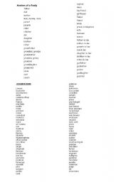 English Worksheet: family members and occupations