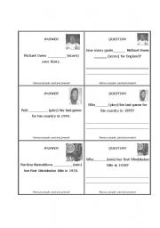 English worksheet: Famous people quiz past and present - part II (2)
