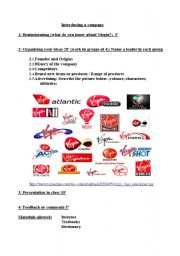 English Worksheet: Introducing a company  (+ Advertising analysis)